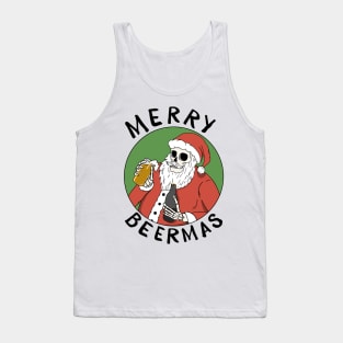 Merry Beermas White Tank Top